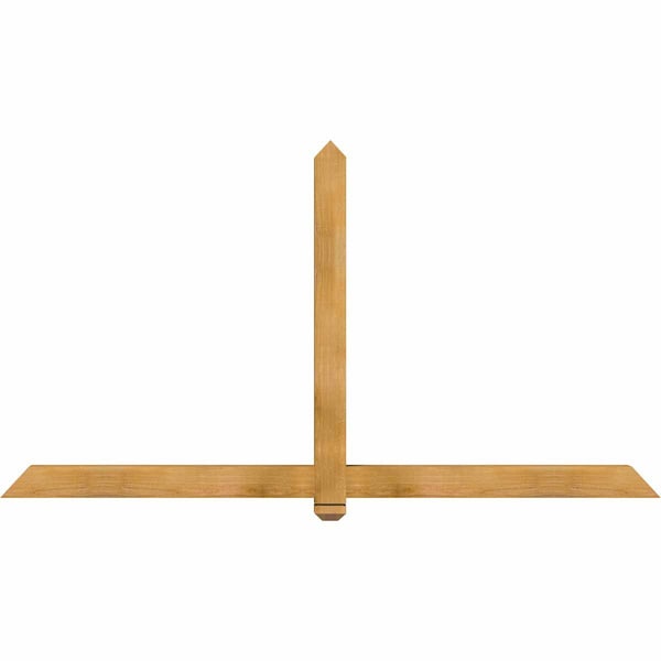 Ekena Millwork Eugene Rough Sawn Timber Gable Bracket, Western Red Cedar, 84"W x 45"H x 4"D x 4"F, 13/12 Pitch GBW084X45X0404EUG00RWR - main